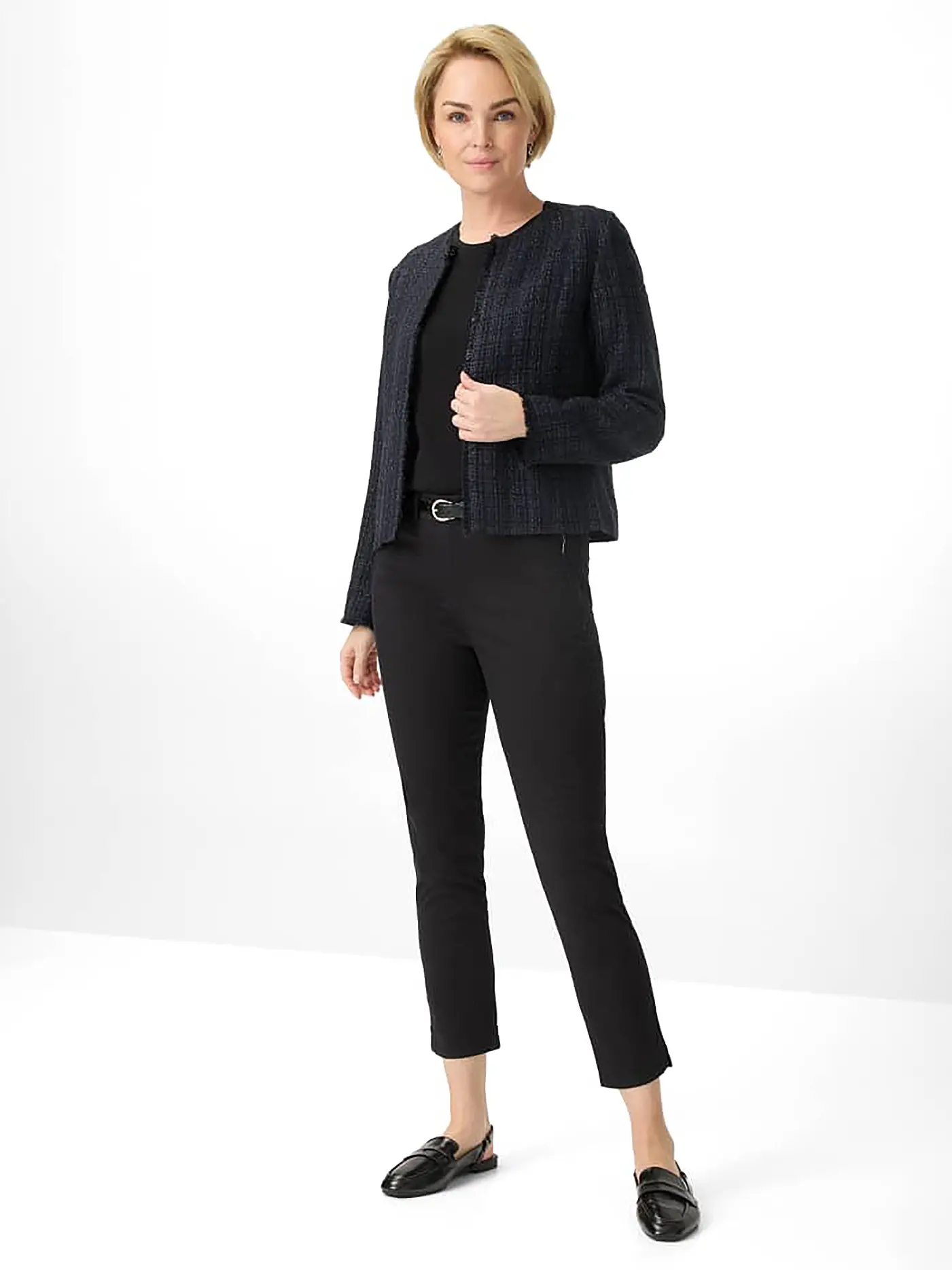 RAPHAELA BY BRAX | Hose Super Slim Fit 6/8 LAVINA ZIP | schwarz